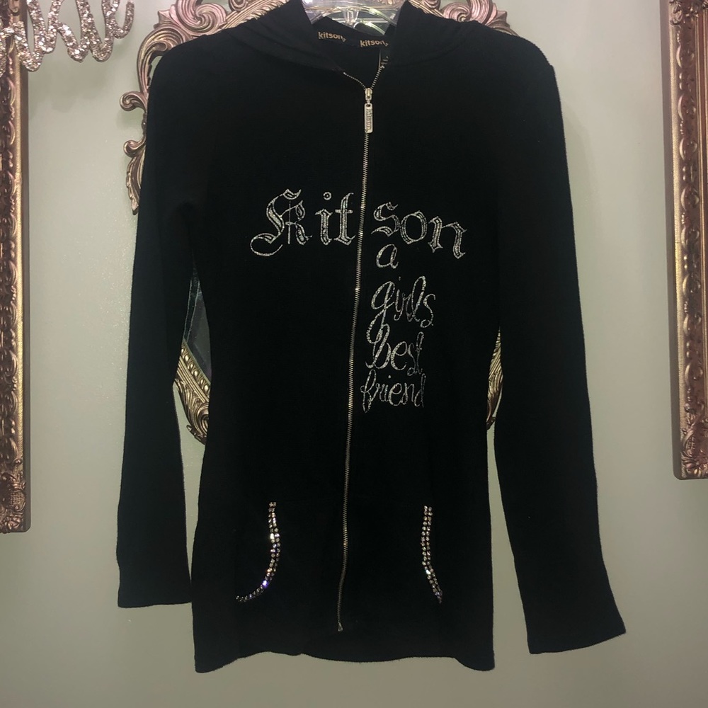 Kitson zip up hoodie size large 💎